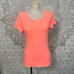 New No Boundaries for Walmart Tee T Shirt Short Sleeve Top Orange L Large